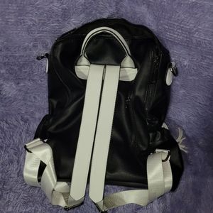 Black and white backpack
